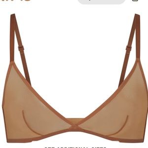 SKIMS Ultra fine Mesh Triangle Bralette size Large in Bronze